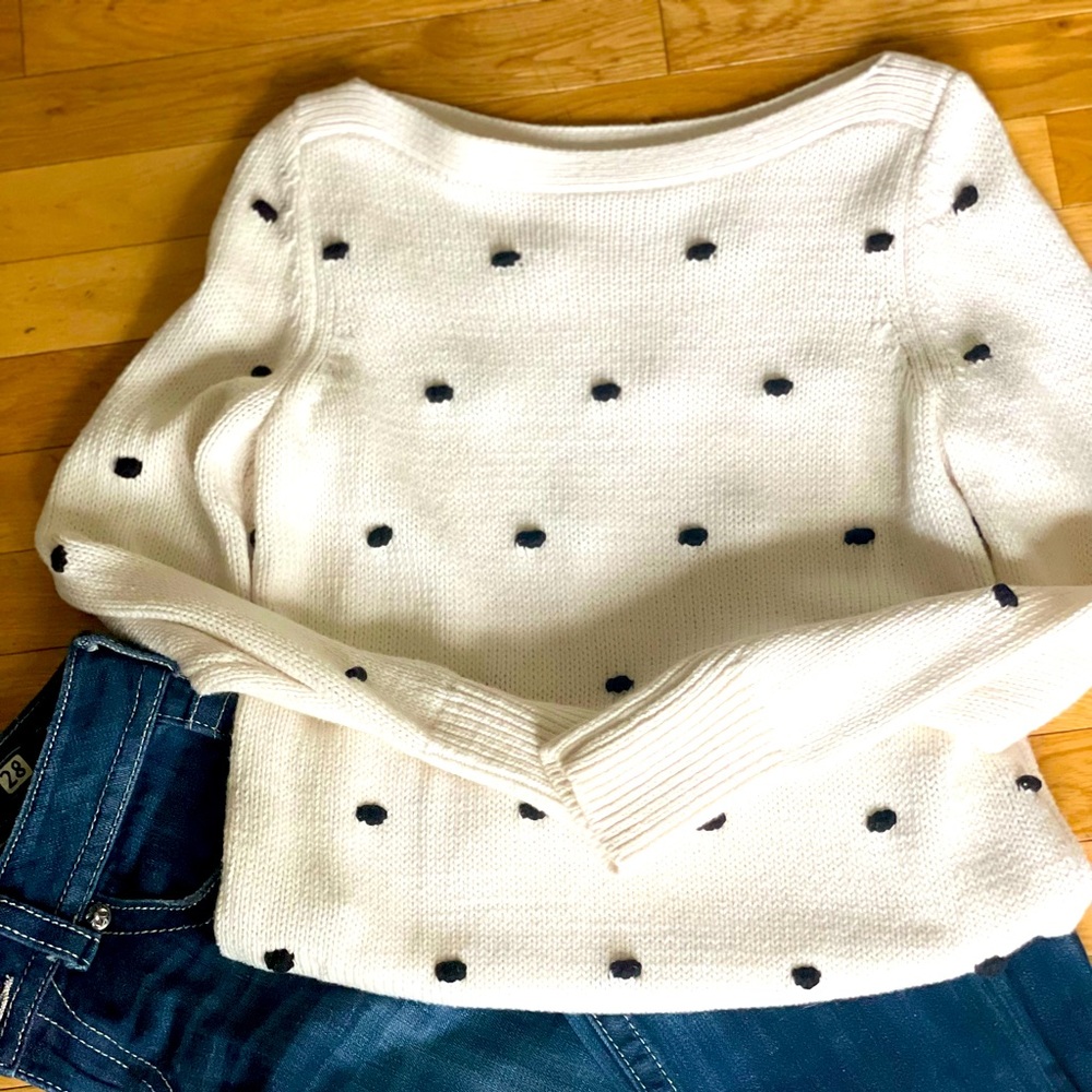 Ann Taylor Loft Polka Dot Sweater